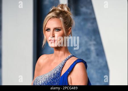 Beverly Hills, USA. 12. März 2023. Nicky Hilton Rothschild läuft auf dem roten Teppich bei der 2023 Vanity Fair Oscar Party, die am 12. März 2023 im Wallis Annenberg Center for the Performing Arts in Beverly Hills, CA, stattfindet. (Foto: Anthony Behar/Sipa USA) Guthaben: SIPA USA/Alamy Live News Stockfoto