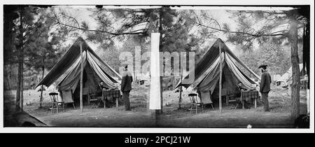 Harrison's Landing, Virginia. Hauptquartier des Signalkorps. Bürgerkriegsfotos, 1861-1865. Usa, Geschichte, Bürgerkrieg, 1861-1865. Stockfoto