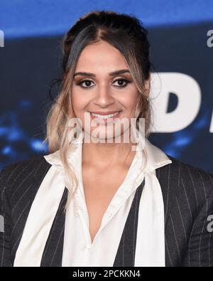 7. März 2023, Westwood, Kalifornien, USA: Ambreen Razia nimmt an der Apple Original Series „Ted Lasso“ Season 3 Premiere Teil. (Kreditbild: © Billy Bennight/ZUMA Press Wire) NUR REDAKTIONELLE VERWENDUNG! Nicht für den kommerziellen GEBRAUCH! Stockfoto
