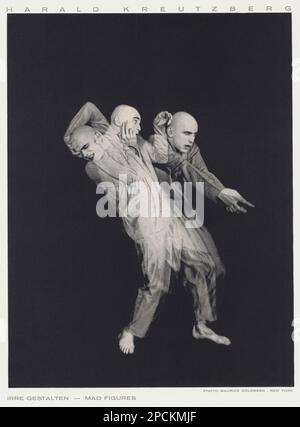 1934 Ca , Berlin , DEUTSCHLAND : der avantgardistische deutsche Tänzer , Choreograf und Filmschauspieler HARALD KREUTZBERG ( 1902 - 1968 ) . Schaubild eines Theatertouristen in Deutschland und den USA in MAD-ZAHLEN. . Foto : Maurice Goldberg , New York . - MODERNISMO - ARTD DECO - TANZ - DANZA - COREOGRAFO - COREOGRAPHIE - COREOGRAFIA - BALLERINO - EURYTHMISCHER TANZ - AVANTGARDE - DANZA - KINO - BALLETTO - TEATRO - MANNTÄNZER - AVANGUARDIA - THEATER - THEATER - MODERNO - MODERNISMUS - THEATER - THEATER - THEATER Motivkostüm - Kostüm di scena - BAUHAUS - ESPRESSIONISMO - EXPRESSIONNISM Stockfoto