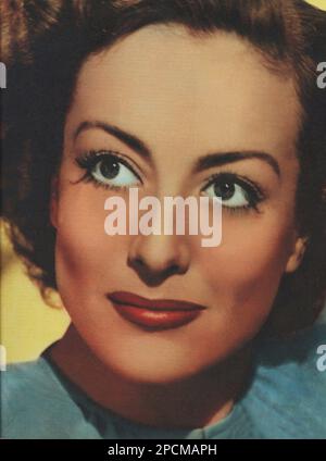 1947 : die Filmdarstellerin JOAN CRAWFORD in einer Publicity für DAISY KENYON ( L' Amante immortale ) von Otto Preminger , Aus der Geschichte von Elizabeth Janeway - FILM - KINO - Porträt - Rituto - DIVA - DIVINA - Red Lippen - labbra rosse - rossetto - Lippenstift © Archivio GBB / Stockfoto