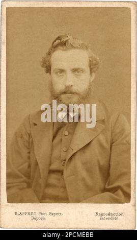 1871 Ca, Paris, FRANKREICH : der französische Léon Guillaume Mégy ( 1841 Ca - 1884 ) der Revolutionären KOMMUNE DE PARIS . Foto von E. Appert , Paris - Rituto - Portrait - GESCHICHTE - FOTOSTORICHE - RIVOLUZIONE - REVOLUTION - COMUNE DI PARIGI - COMUNARDO - KOMMUNEN - GEMEINDE PARIS - POLITIKER - POLITICA - POLITIKER - POLITIK - Bart - barba - Cravatta - Krawatte - MEGY -- - Archivio GBB Stockfoto