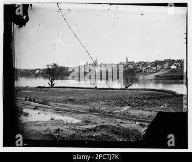 Blick auf das untere Ende von Fredericksburg, .... Bürgerkriegsfotos, 1861-1865. Usa, Geschichte, Bürgerkrieg, 1861-1865. Stockfoto