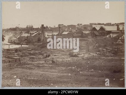 Die Tredegar Iron Works, Richmond, Virginia. Nein B748, Titel von Artikel, Geschenk; Oberst Godwin Ordway; 1948. Eisenindustrie, USA, Geschichte, Bürgerkrieg, 1861-1865, Zerstörung und Plünderung, Vereinigte Staaten, Virginia, Richmond. Stockfoto