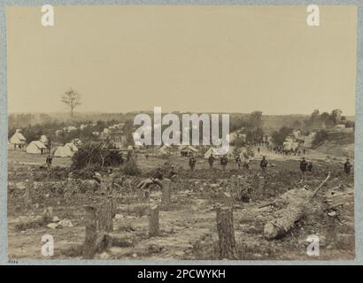 Camp der 30. Pennsylvania Infanterie. Nein B226, Titel von Artikel, Geschenk; Oberst Godwin Ordway; 1948. Usa, Geschichte, Bürgerkrieg, 1861-1865. Stockfoto