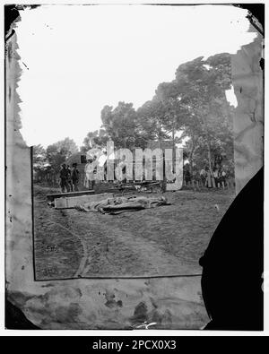 Fredericksburg, Virginia. Begräbnis von Bundestoten. Bürgerkriegsfotos, 1861-1865. Usa, Geschichte, Bürgerkrieg, 1861-1865. Stockfoto