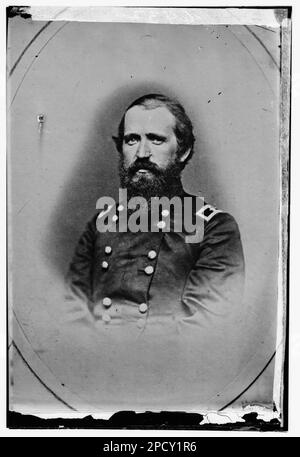 General R.B. Mitchel, d. h. Mitchell. Bürgerkriegsfotos, 1861-1865 , Titel aus Bürgerkriegsbeschriftungen. Mitchell, Robert Byington, 1823-1882, Usa, Geschichte, Bürgerkrieg, 1861-1865. Stockfoto