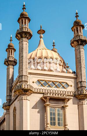 Architektonische Details des königlichen Pavillons von Brighton, East Sussex, England Stockfoto