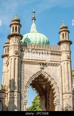 Architektonische Details des königlichen Pavillons von Brighton, East Sussex, England Stockfoto