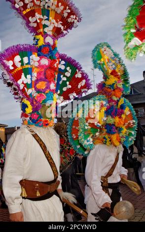 Antruejo (Karneval). Guirrios.  Lamas De La Ribera. León. Castilla y León. Spanien Stockfoto