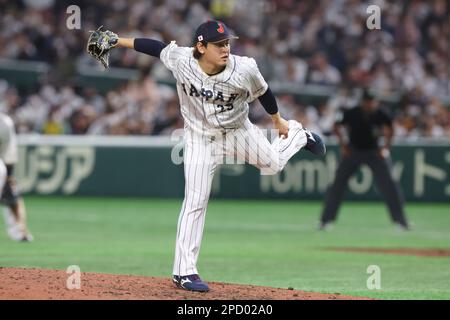 Tokio, Japan. 11. März 2023. Hiroya Miyagi (JPN) Baseball : 2023 World Baseball Classic First Round Pool B Spiel zwischen der Tschechischen Republik und Japan im Tokyo Dome in Tokio, Japan . Kredit: CTK Photo/AFLO/Alamy Live News Stockfoto