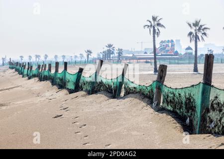 Strand Sottomarina der Stadt Chioggia in der Lagune von Venedig, Italien Stockfoto