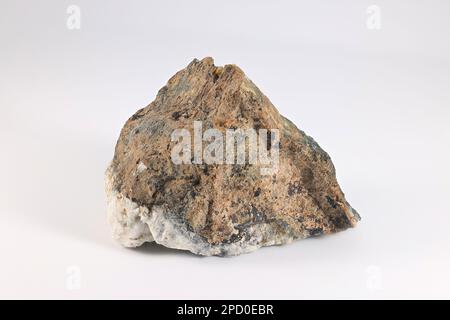 Lithiophilit, ein lithiumhaltiges Mineral. Probe von Viitaniemi pegmatite in Finnland. Stockfoto