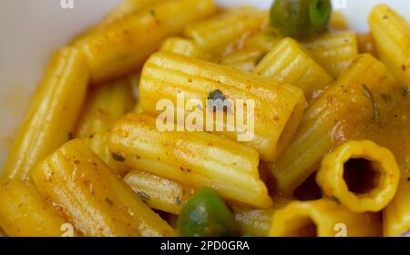 Kitschige Gemüse Pasta Fotografie Nahaufnahme Stockfoto