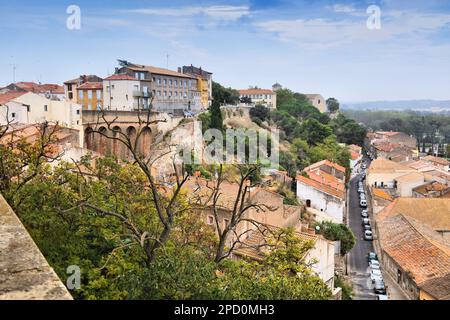 Die Stadt Beziers in Frankreich. Stadt in der Region Occitanie in Südfrankreich. Stockfoto