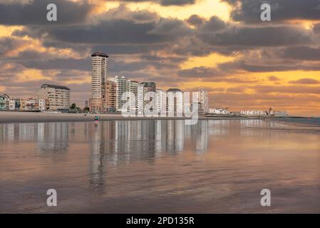 Strand und Stadtbild, Vlissingen, Zeeland, Niederlande, Europa Stockfoto