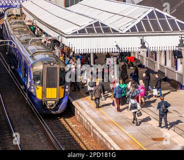 Der Bahnhof in Stirling in Schottland Stockfoto