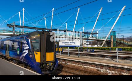 Der Bahnhof in Stirling in Schottland Stockfoto