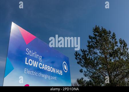 Der Low Carbon Hub und die Ladestation für Elektrofahrzeuge in Stirling in Schottland Stockfoto