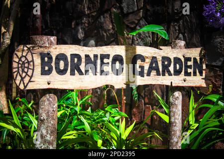 Kundasang, Sabha, Malaysia - 22. Februar 2023: Borneo Garden im Kundasang war Memorial. Es ist ein Gedenkpark, der australischen und britischen Pow gewidmet ist Stockfoto