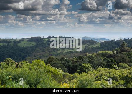 Die wunderschöne Aussicht von der Spitze des Mount Mowbullan in den Bunya Mountains, Queensland, Australien, wie im Jahr 2013 zu sehen. Stockfoto