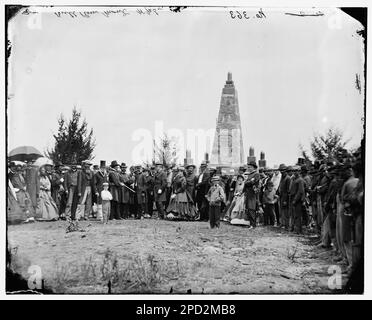 Bullengang, Virginia. Einweihung des Kampfdenkmals. Bürgerkriegsfotos, 1861-1865. Usa, Geschichte, Bürgerkrieg, 1861-1865. Stockfoto