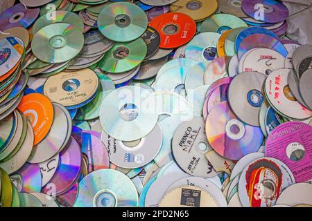 CD Aufbewahrung zu recyceln, recycling-Center Stockfoto