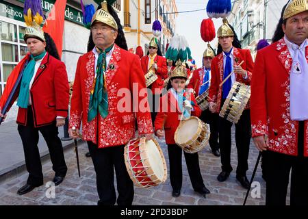 Judios Colinegros (schwarz-angebundene Juden). Prozession der Karwoche. Baena. Provinz Córdoba. Spanien Stockfoto
