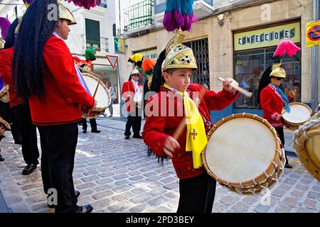 Judios Colinegros (schwarz-angebundene Juden). Prozession der Karwoche. Baena. Provinz Córdoba. Spanien Stockfoto