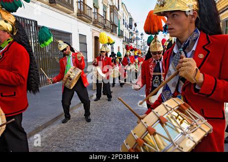 Judios Colinegros (schwarz-angebundene Juden). Prozession der Karwoche. Baena. Provinz Córdoba. Spanien Stockfoto