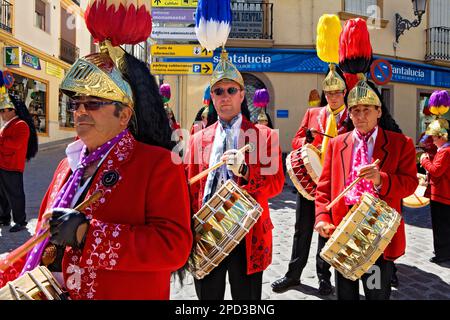 Judios Colinegros (schwarz-angebundene Juden). Prozession der Karwoche. Baena. Provinz Córdoba. Spanien Stockfoto