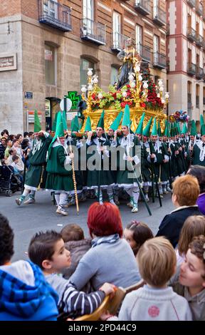 Penitents.Palm Sonntag Prozession (Cofradia del Santisimo Cristo De La Esperanza). Karwoche. Murcia. Spanien Stockfoto