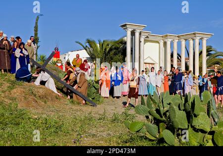 Riogordo Leben Sie Karwoche ´pasión´. Málaga Provinz. Andalucia. Spanien. Stockfoto