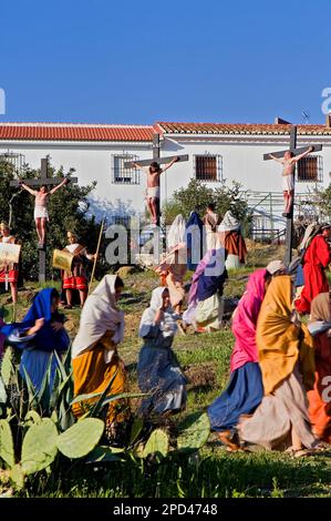 Riogordo Leben Sie Karwoche ´pasión´. Málaga Provinz. Andalucia. Spanien. Stockfoto