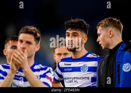 DOETINCHEM, NIEDERLANDE - MÄRZ 13: Rio Hillen von De Graafschap Looks dejected während des Keuken Kampioen Divisie-Spiels zwischen De Graafschap und PEC Zwolle in De Vijverberg am 13. März 2023 in Doetinchem, Niederlande (Foto von Rene Nijhuis/Orange Pictures) Stockfoto