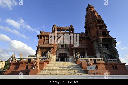 Kairo, Ägypten, 14. März 2023, Illustration Picture zeigt die Ausstellung „Queen Elisabeth“ im Baron Empain Palace in Kairo, während eines königlichen Besuchs in Ägypten, vom 14. Bis 16. März, in Kairo, Ägypten, Dienstag, 14. März 2023. Die Königin und die Kronprinzessin sind zu einem offiziellen dreitägigen Ausflug auf dem Land. Sie machen die gleiche Reise nach Ägypten wie Königin Elisabeth (die Frau von König Albert I.) und ihr Sohn Leopold - später König Leopold III. - Vor genau 100 Jahren. BELGA FOTO ERIC LALMAND Stockfoto