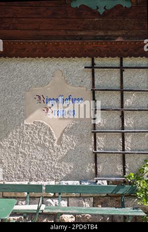 Detail von Rieglhof, Villa Doderer in Prein, Semmering, Niederösterreich, Österreich Stockfoto