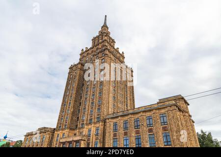 Gebäude der lettischen Akademie der Wissenschaften in Riga, Lettland Stockfoto