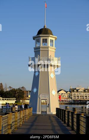 Disneys Friendship Boat Leuchtturm in Yacht und Beach Club Resorts Stockfoto