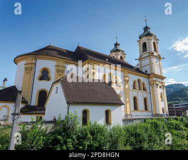 Die Wilten-Basilika, eine römisch-katholische Kirche im Wilten-Bezirk Innsbruck, Osterreich Stockfoto