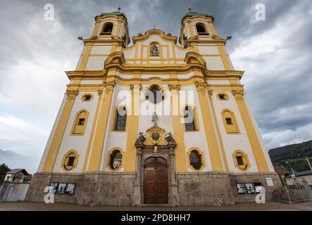 Die Wilten-Basilika, eine römisch-katholische Kirche im Wilten-Bezirk Innsbruck, Osterreich Stockfoto