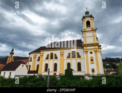 Die Wilten-Basilika, eine römisch-katholische Kirche im Wilten-Bezirk Innsbruck, Osterreich Stockfoto