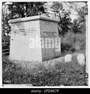 Murfreesboro, Tennessee (in der Nähe). Das Denkmal wurde auf dem Schlachtfeld am Stones River errichtet. Bürgerkriegsfotos, 1861-1865. Usa, Geschichte, Bürgerkrieg, 1861-1865. Stockfoto