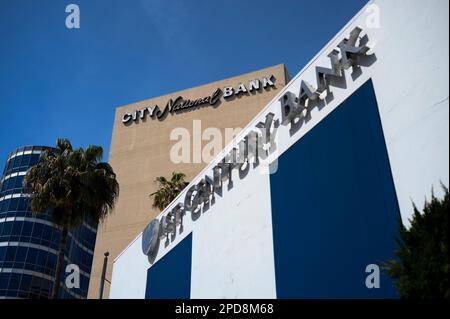 LOS ANGELES 20230313 City National Bank und 1. Century Bank in Beverly Hills. Foto: Henrik Montgomery / TT / Code 10060 Stockfoto