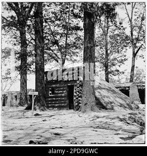 Petersburg, Virginia. Bombenschutz in Fort Stedman. Bürgerkriegsfotos, 1861-1865. Usa, Geschichte, Bürgerkrieg, 1861-1865. Stockfoto