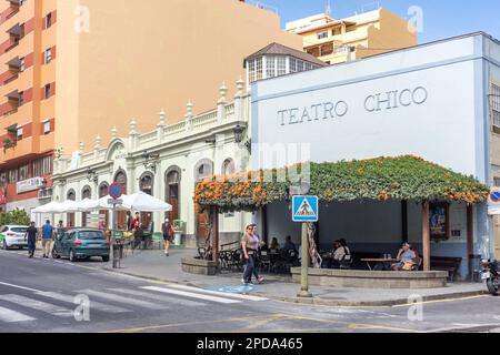 Teatro Chico und Plaza de Mercado, Avenue el Puente, Santa Cruz de La Palma, La Palma, Kanarische Inseln, Königreich Spanien Stockfoto