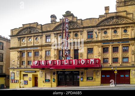 Eintritt zum Pavilion Theatre, Renfield Street, Glasgow, Schottland Stockfoto