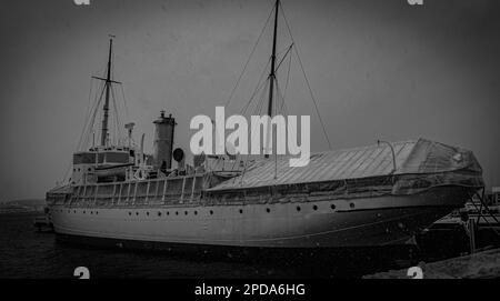 Das Museumsschiff CSS Acadia ein ehemaliges hydrografisches Vermessungs- und Ozeanforschungsschiff des Hydrographischen Vermessungsschiffs von Kanada Stockfoto