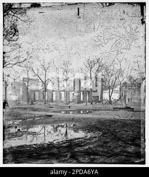 Savannah, Georgia. Ruinen von Häusern. Bürgerkriegsfotos, 1861-1865. Usa, Geschichte, Bürgerkrieg, 1861-1865. Stockfoto