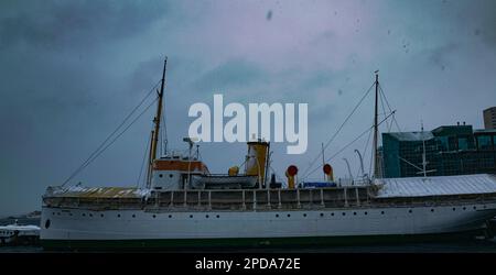 Das Museumsschiff CSS Acadia ein ehemaliges hydrografisches Vermessungs- und Ozeanforschungsschiff des Hydrographischen Vermessungsschiffs von Kanada Stockfoto